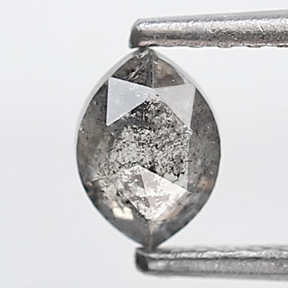0.48 Ct Marquise Shape Salt and Pepper Diamond 5.50 MM Grey Black Color Natural Loose Diamond