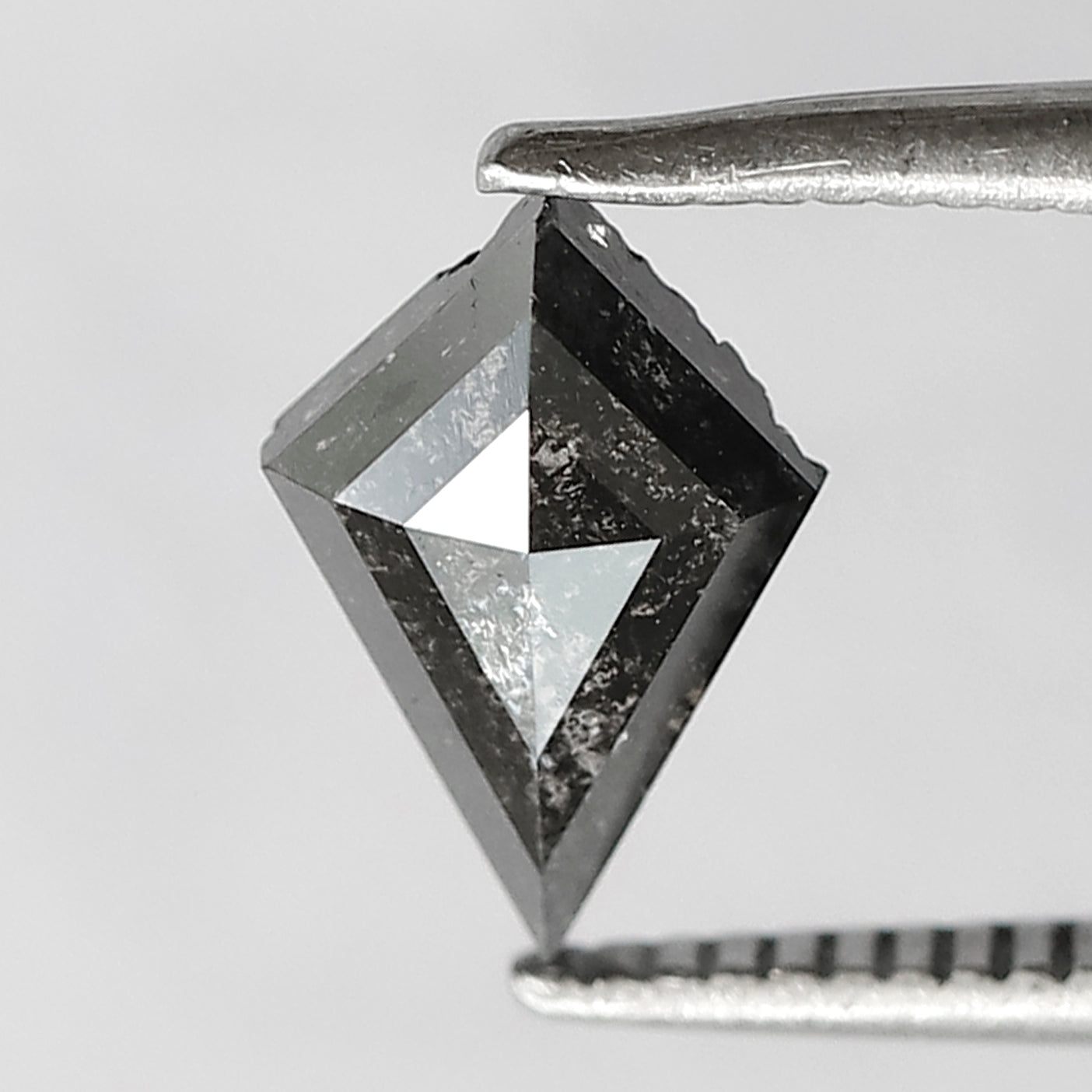 0.77 CT Ethical Kite Shape Loose Diamond, 8.90 x 6.00 mm Gray Black Salt and Pepper Diamond
