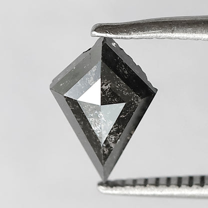 0.77 CT Ethical Kite Shape Loose Diamond, 8.90 x 6.00 mm Gray Black Salt and Pepper Diamond