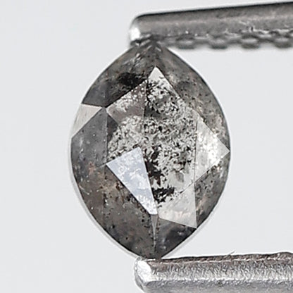 0.48 Ct Marquise Shape Salt and Pepper Diamond 5.50 MM Grey Black Color Natural Loose Diamond