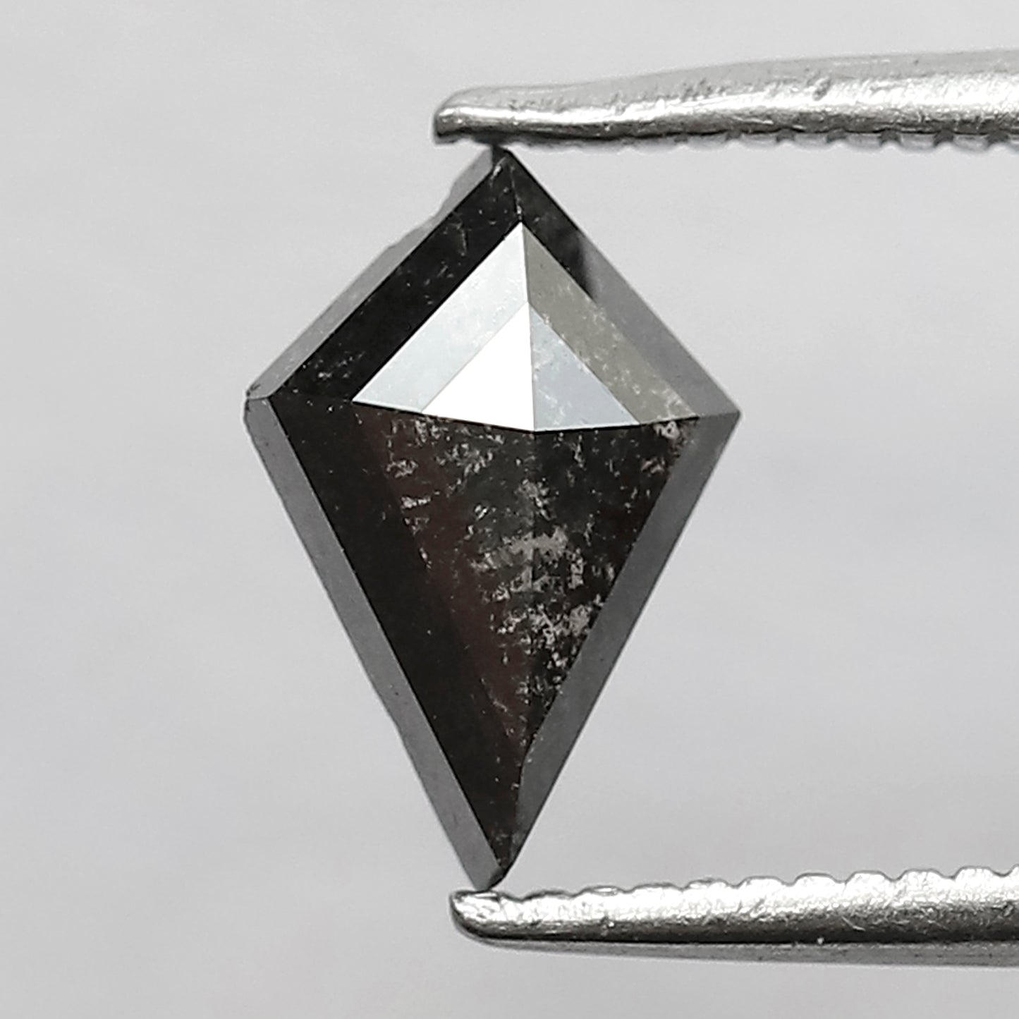 0.77 CT Ethical Kite Shape Loose Diamond, 8.90 x 6.00 mm Gray Black Salt and Pepper Diamond