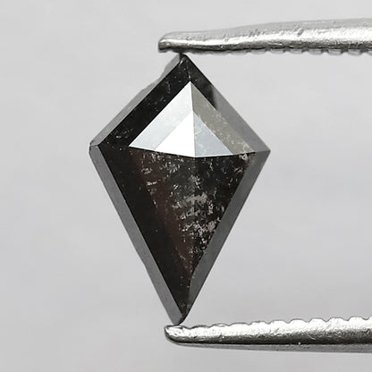 0.77 CT Ethical Kite Shape Loose Diamond, 8.90 x 6.00 mm Gray Black Salt and Pepper Diamond