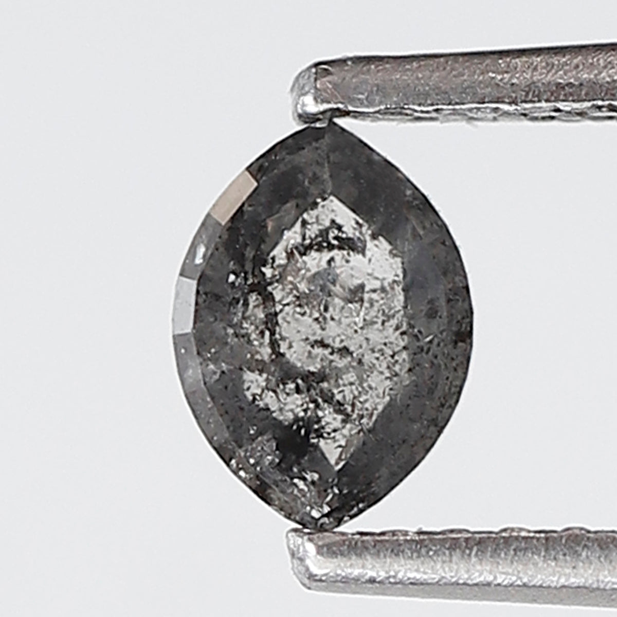 0.48 Ct Marquise Shape Salt and Pepper Diamond 5.50 MM Grey Black Color Natural Loose Diamond