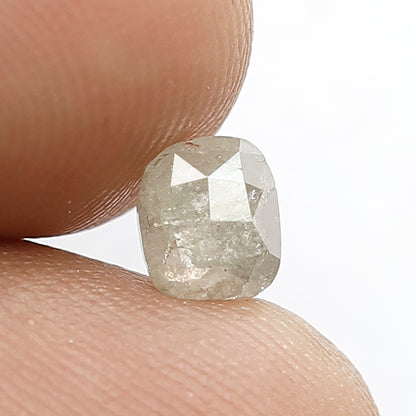 0.72 CT Earth Mined Loose Natural Cushion Shape Diamond 5.5 MM Grey Color Diamond Salt and Pepper Diamond For Engagement Ring