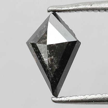 0.77 CT Ethical Kite Shape Loose Diamond, 8.90 x 6.00 mm Gray Black Salt and Pepper Diamond