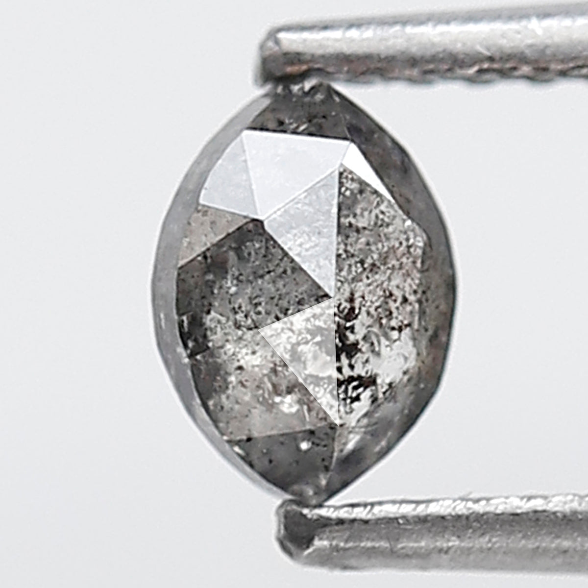 0.48 Ct Marquise Shape Salt and Pepper Diamond 5.50 MM Grey Black Color Natural Loose Diamond