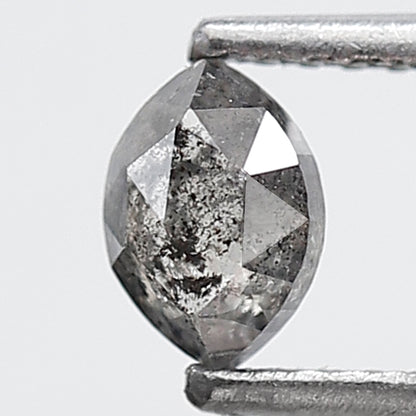 0.48 Ct Marquise Shape Salt and Pepper Diamond 5.50 MM Grey Black Color Natural Loose Diamond