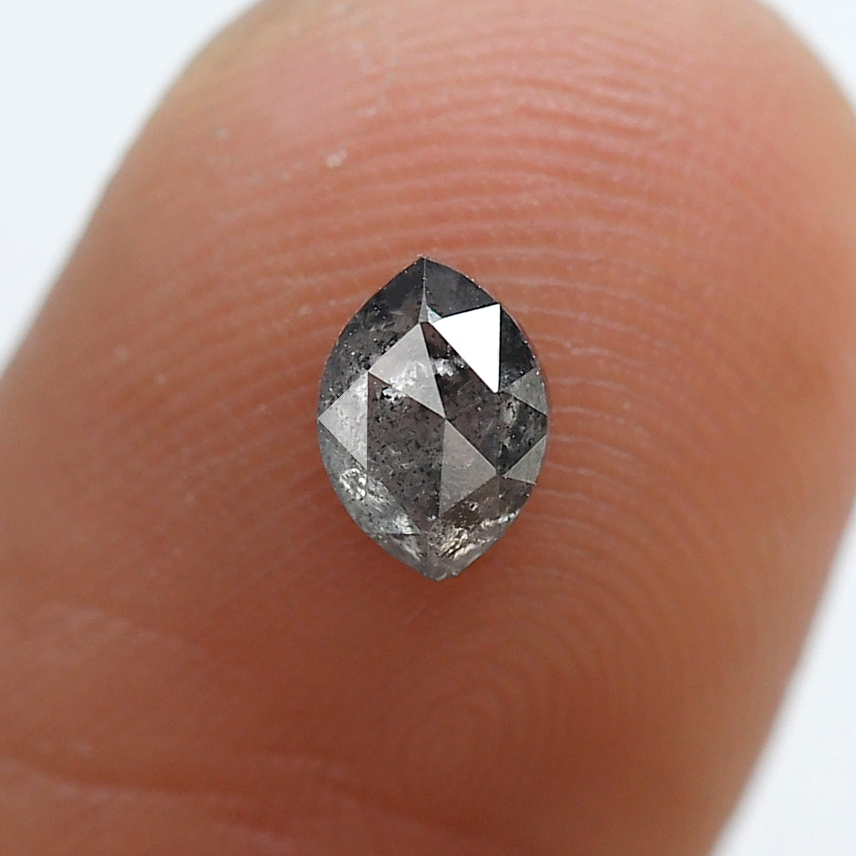 0.48 Ct Marquise Shape Salt and Pepper Diamond 5.50 MM Grey Black Color Natural Loose Diamond