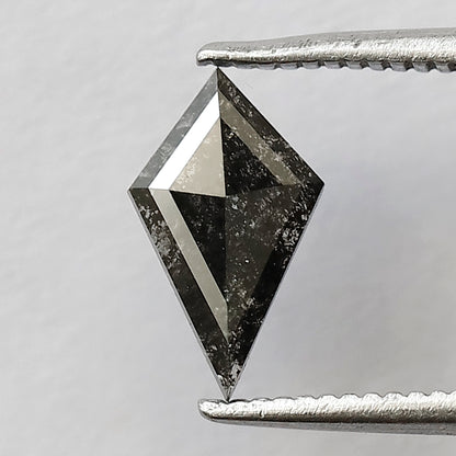 0.48 CT Gray Black Kite Shape Diamond, Translucent Earth Mined Loose Diamond for Engagement and Bridal Ring