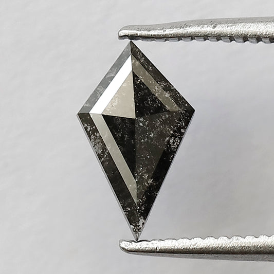 0.48 CT Gray Black Kite Shape Diamond, Translucent Earth Mined Loose Diamond for Engagement and Bridal Ring