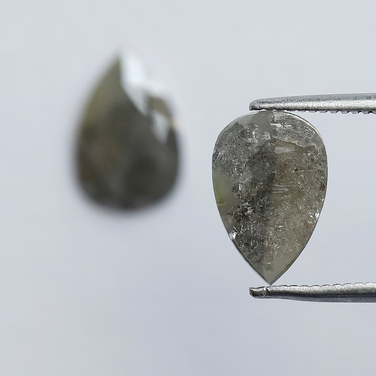 2.44 Ct Pear Shape Rustic Diamond Pair | Natural Earth Mined Loose Diamonds | 10.40 mm Matching Stones for Earrings
