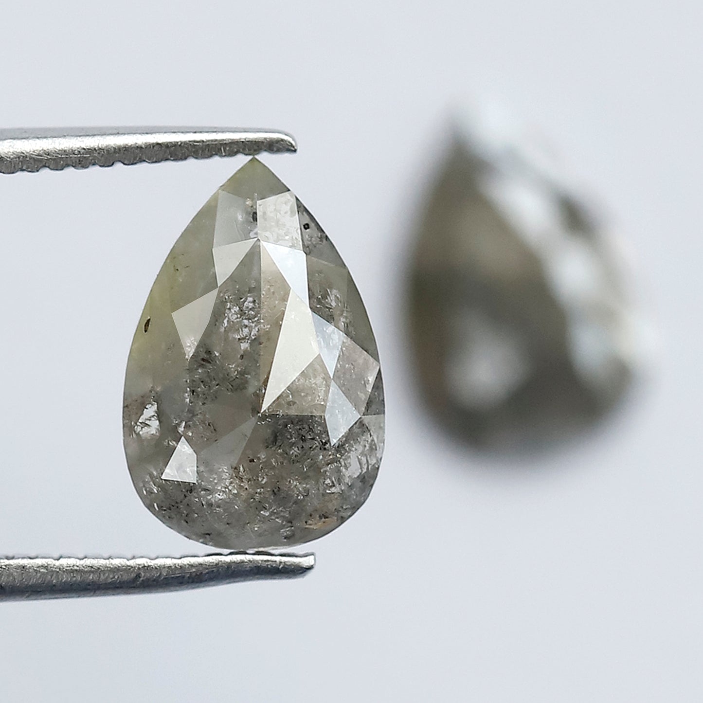 2.44 Ct Pear Shape Rustic Diamond Pair | Natural Earth Mined Loose Diamonds | 10.40 mm Matching Stones for Earrings