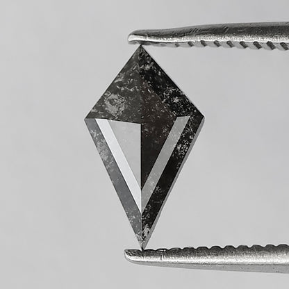 0.48 CT Gray Black Kite Shape Diamond, Translucent Earth Mined Loose Diamond for Engagement and Bridal Ring