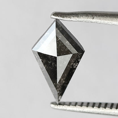 0.48 CT Gray Black Kite Shape Diamond, Translucent Earth Mined Loose Diamond for Engagement and Bridal Ring