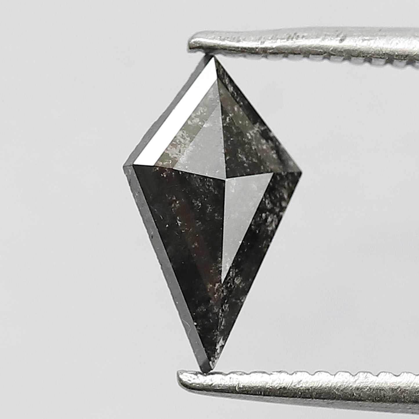 0.48 CT Gray Black Kite Shape Diamond, Translucent Earth Mined Loose Diamond for Engagement and Bridal Ring