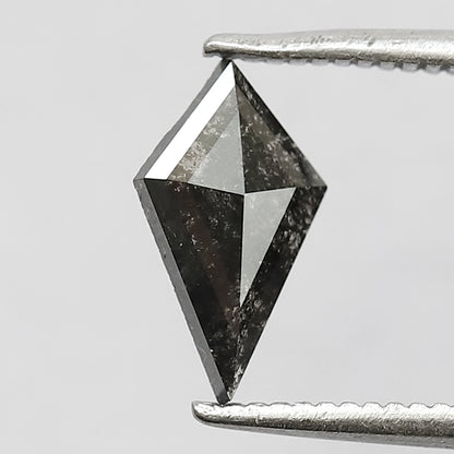 0.48 CT Gray Black Kite Shape Diamond, Translucent Earth Mined Loose Diamond for Engagement and Bridal Ring