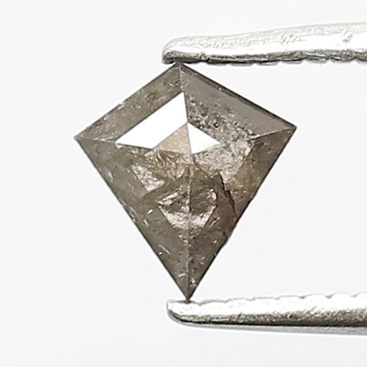 0.39 CT Loose Natural Grey Black Color Diamond 6 MM Kite Shape Diamond Salt and Pepper Diamond For Custom Engagement Ring