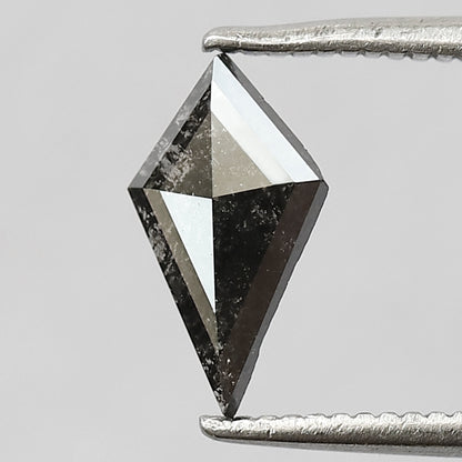 0.48 CT Gray Black Kite Shape Diamond, Translucent Earth Mined Loose Diamond for Engagement and Bridal Ring