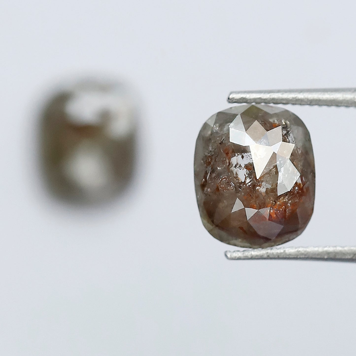 2.52 CT Pair of Cushion cut Rustic Diamonds, 7.80 mm Natural Loose Ethical Diamond For Earrings and Jewelry