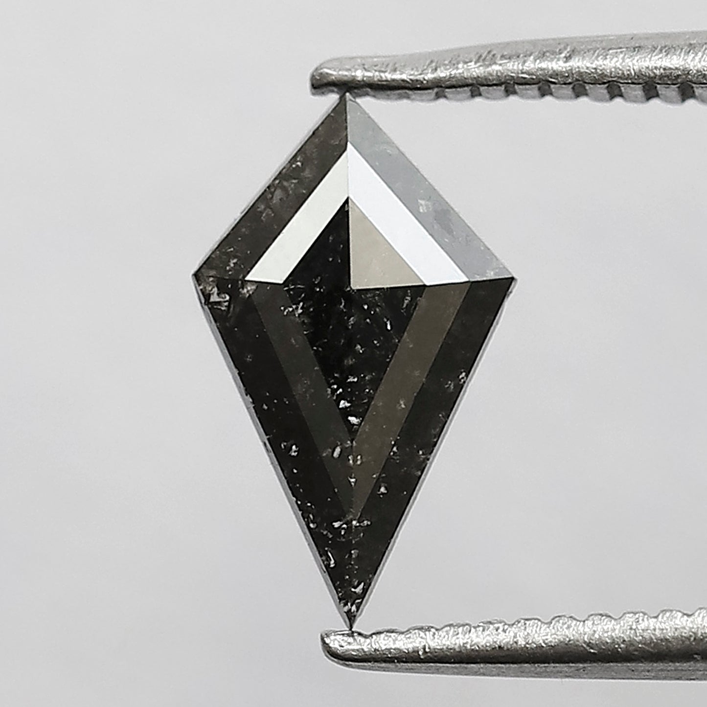 0.52 CT Kite Shape Salt and Pepper Diamond, Natural Gray Black Loose Ethical Diamond For Wedding Band