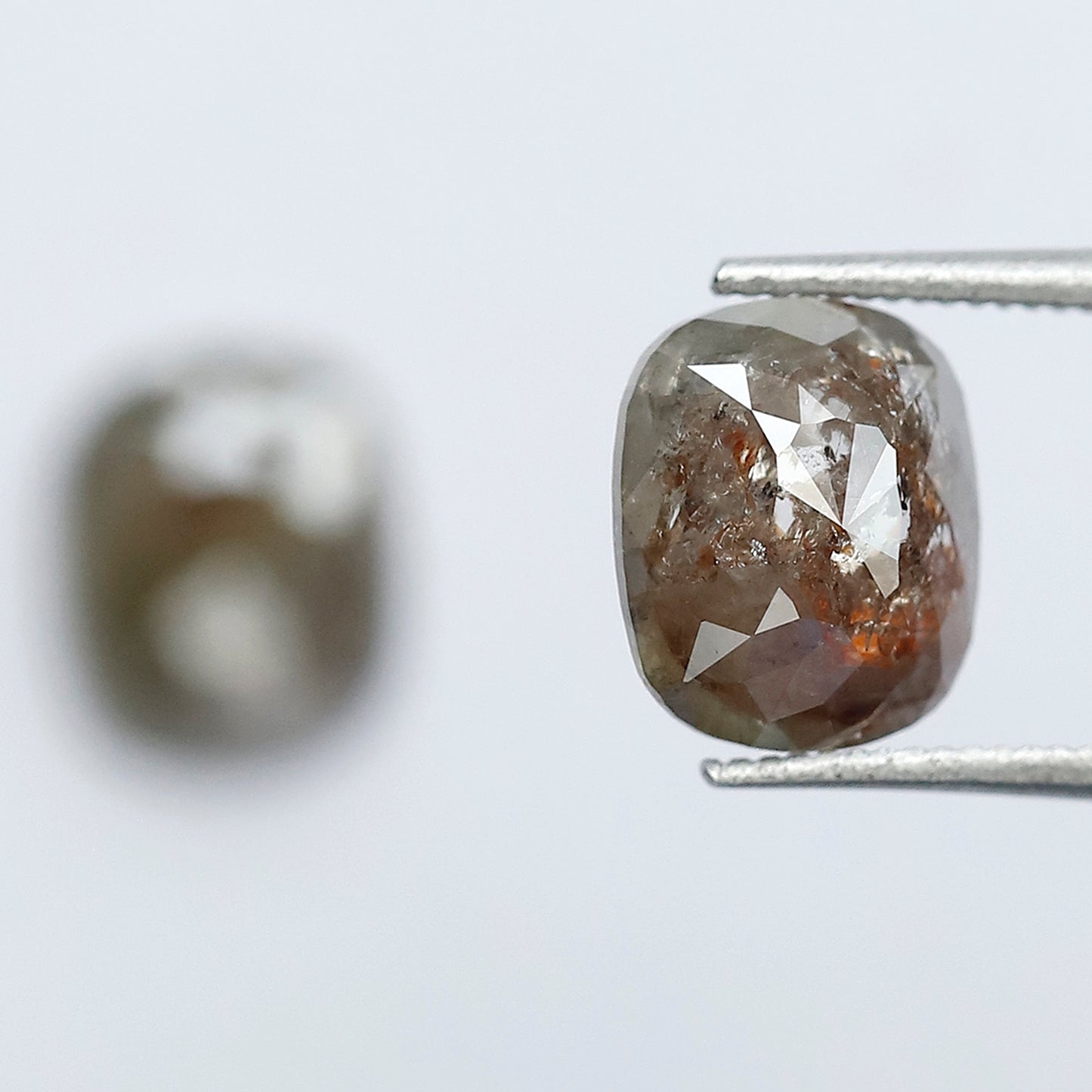 2.52 CT Pair of Cushion cut Rustic Diamonds, 7.80 mm Natural Loose Ethical Diamond For Earrings and Jewelry