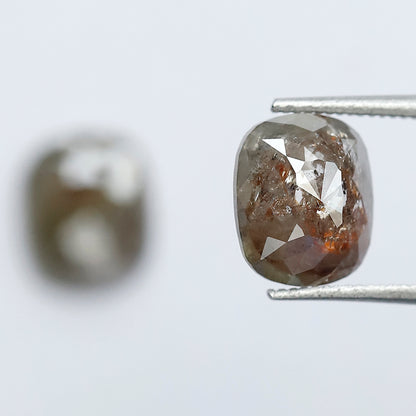 2.52 CT Pair of Cushion cut Rustic Diamonds, 7.80 mm Natural Loose Ethical Diamond For Earrings and Jewelry