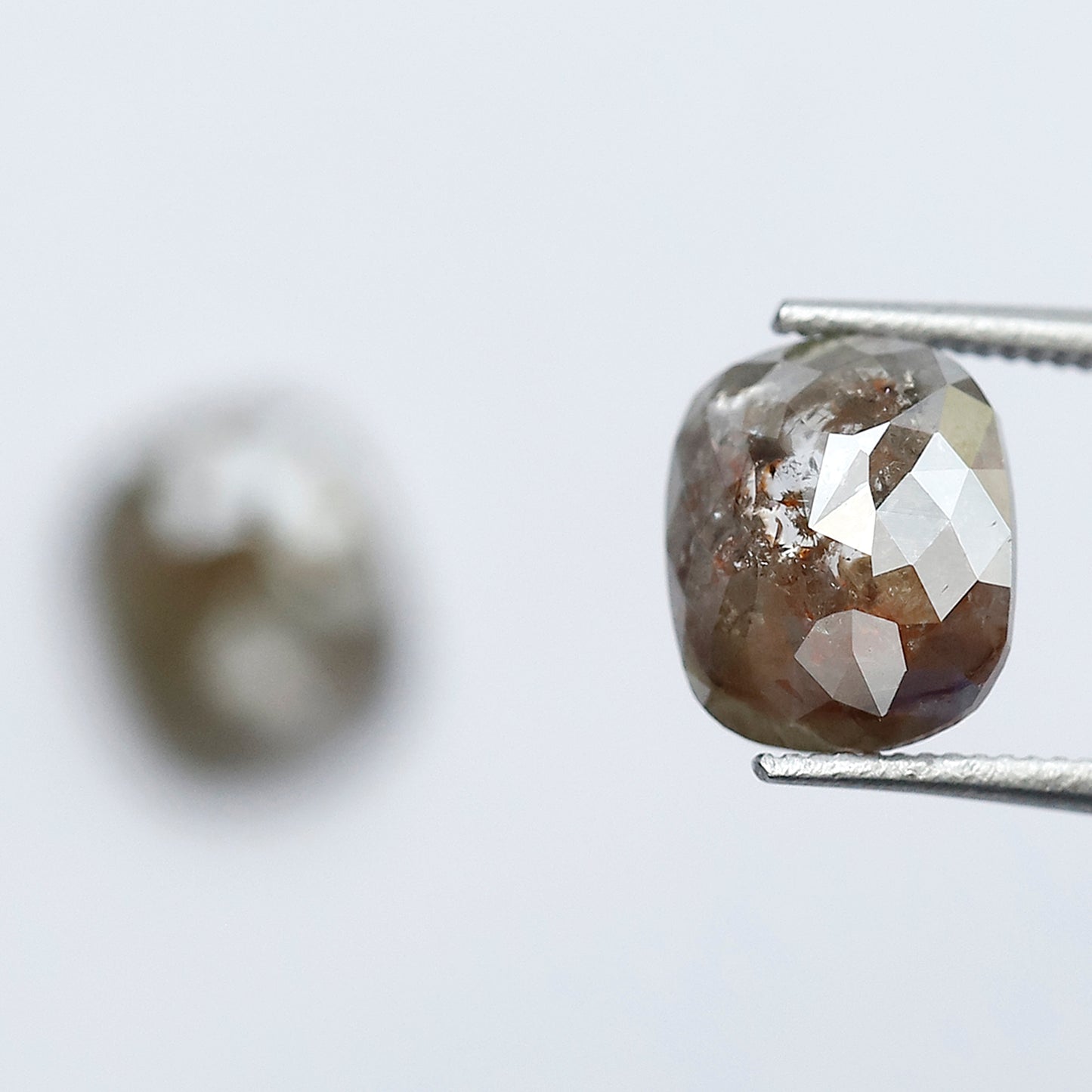 2.52 CT Pair of Cushion cut Rustic Diamonds, 7.80 mm Natural Loose Ethical Diamond For Earrings and Jewelry