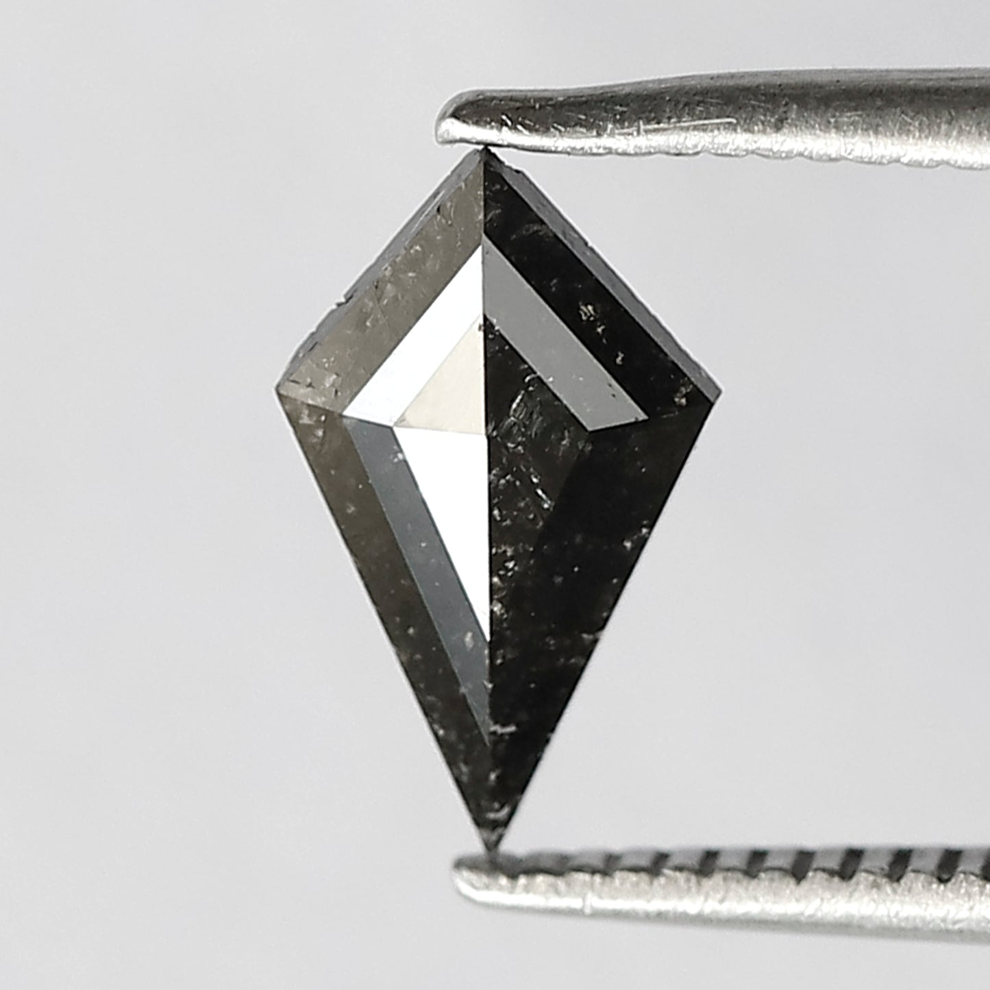 0.52 CT Kite Shape Salt and Pepper Diamond, Natural Gray Black Loose Ethical Diamond For Wedding Band
