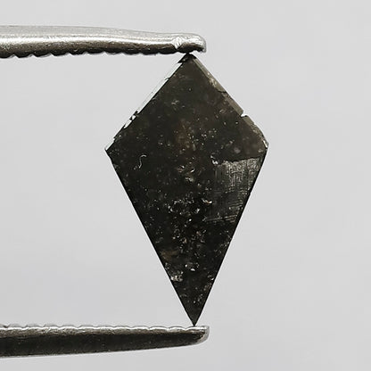 0.52 CT Kite Shape Salt and Pepper Diamond, Natural Gray Black Loose Ethical Diamond For Wedding Band