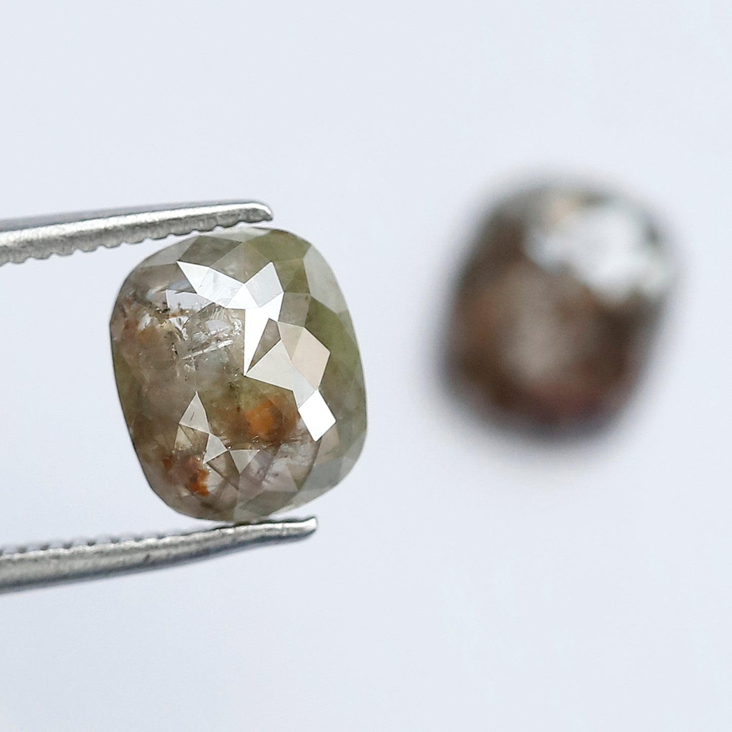 2.52 CT Pair of Cushion cut Rustic Diamonds, 7.80 mm Natural Loose Ethical Diamond For Earrings and Jewelry