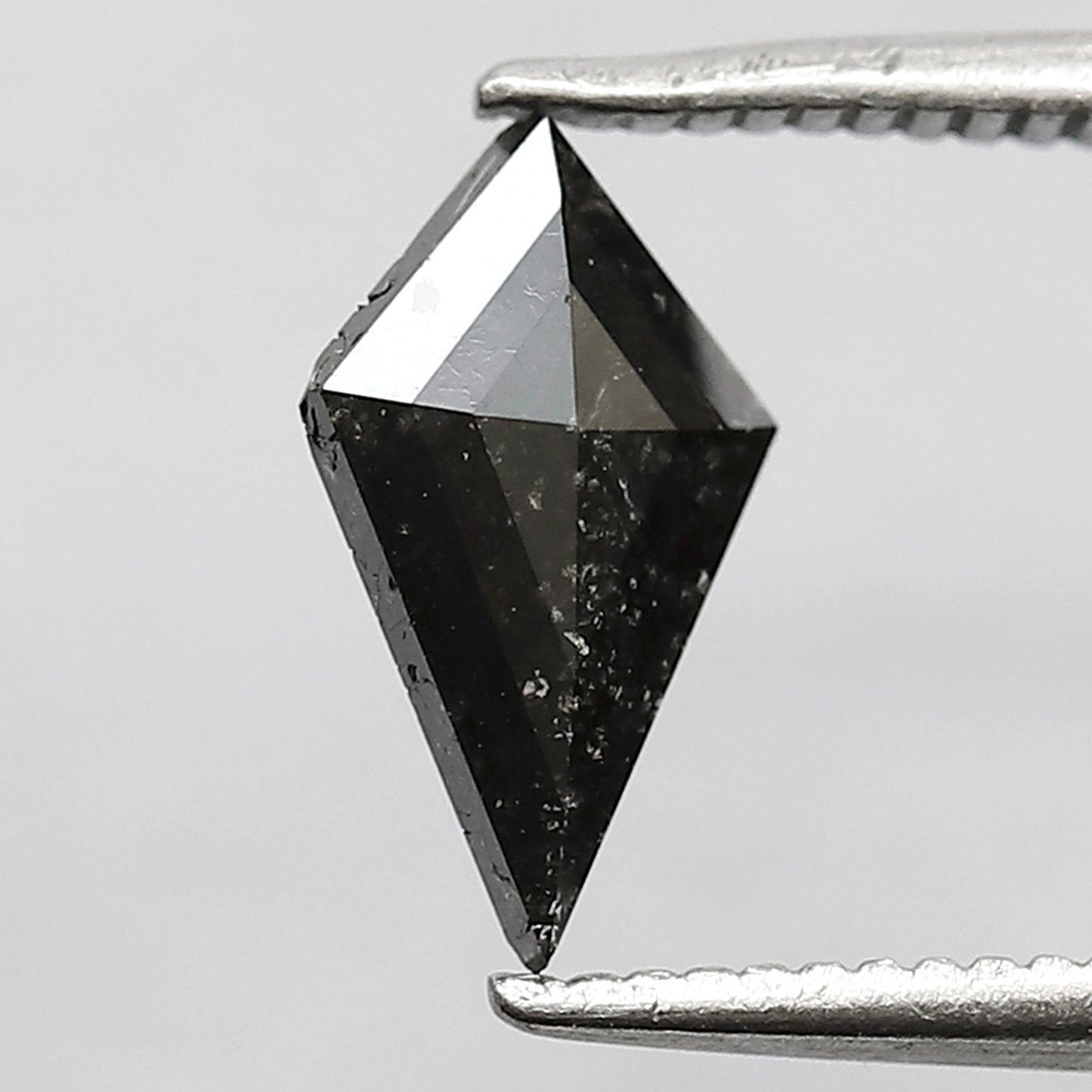 0.52 CT Kite Shape Salt and Pepper Diamond, Natural Gray Black Loose Ethical Diamond For Wedding Band