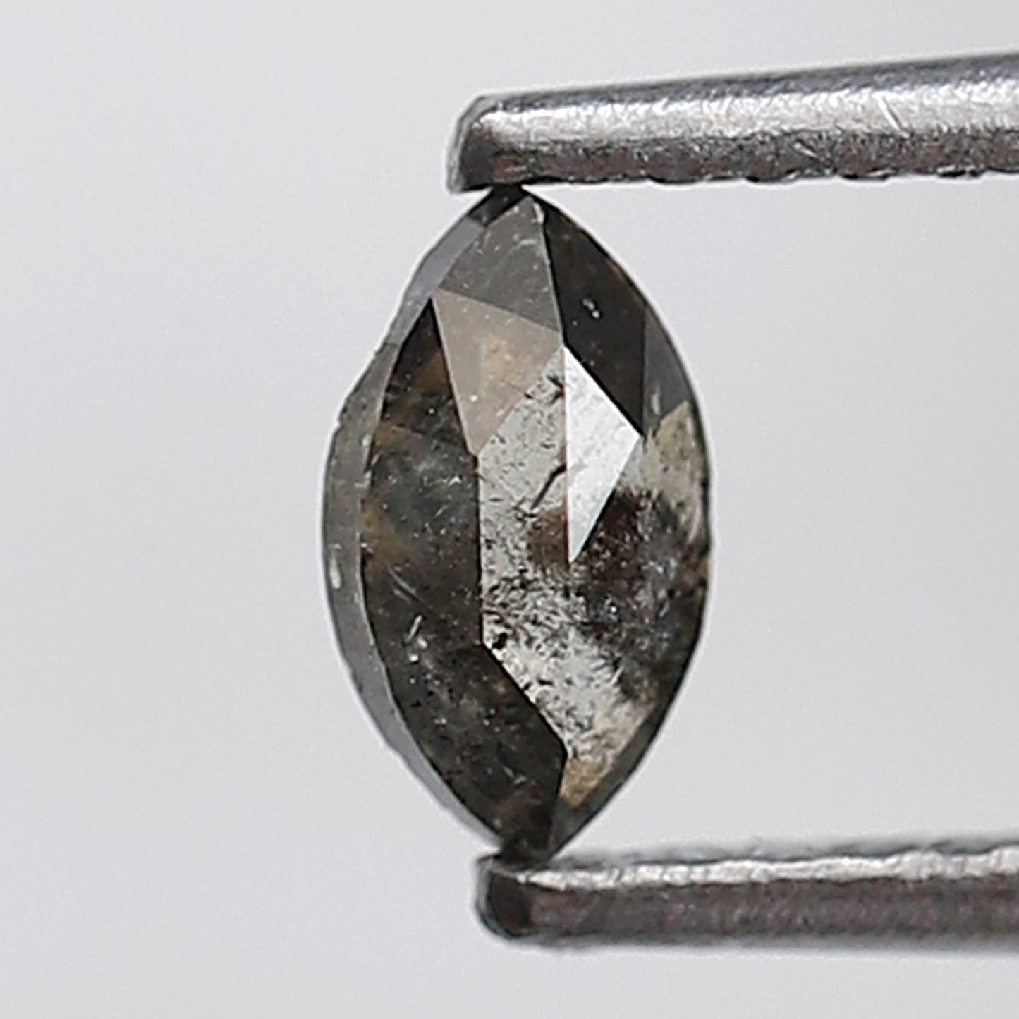 0.30 CT 5 MM Marquise Shape Salt and Pepper Diamond Grey Black Color Natural Loose Diamond