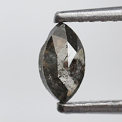 0.30 CT 5 MM Marquise Shape Salt and Pepper Diamond Grey Black Color Natural Loose Diamond