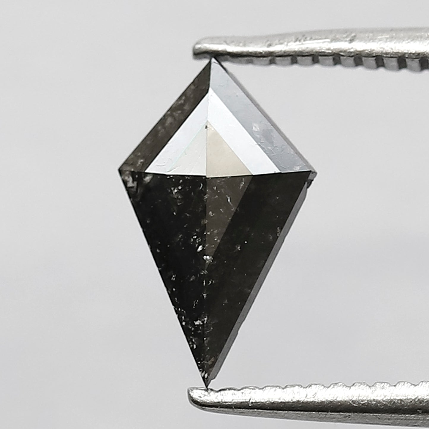 0.52 CT Kite Shape Salt and Pepper Diamond, Natural Gray Black Loose Ethical Diamond For Wedding Band