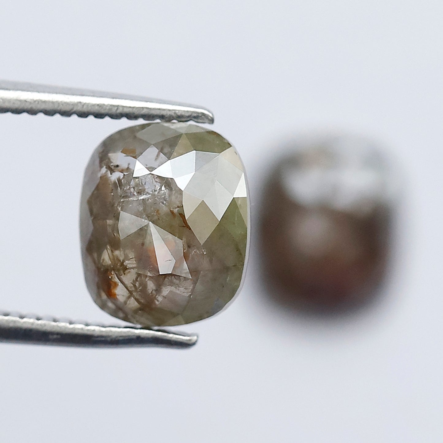 2.52 CT Pair of Cushion cut Rustic Diamonds, 7.80 mm Natural Loose Ethical Diamond For Earrings and Jewelry