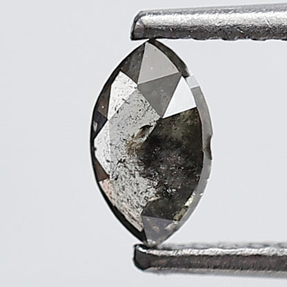 0.30 CT 5 MM Marquise Shape Salt and Pepper Diamond Grey Black Color Natural Loose Diamond