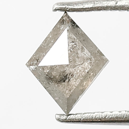 0.84 CT Natural Grey Black Color Diamond Loose Natural 6.2 MM Kite Shape Diamond Ethically Sourced Salt and Pepper Diamond
