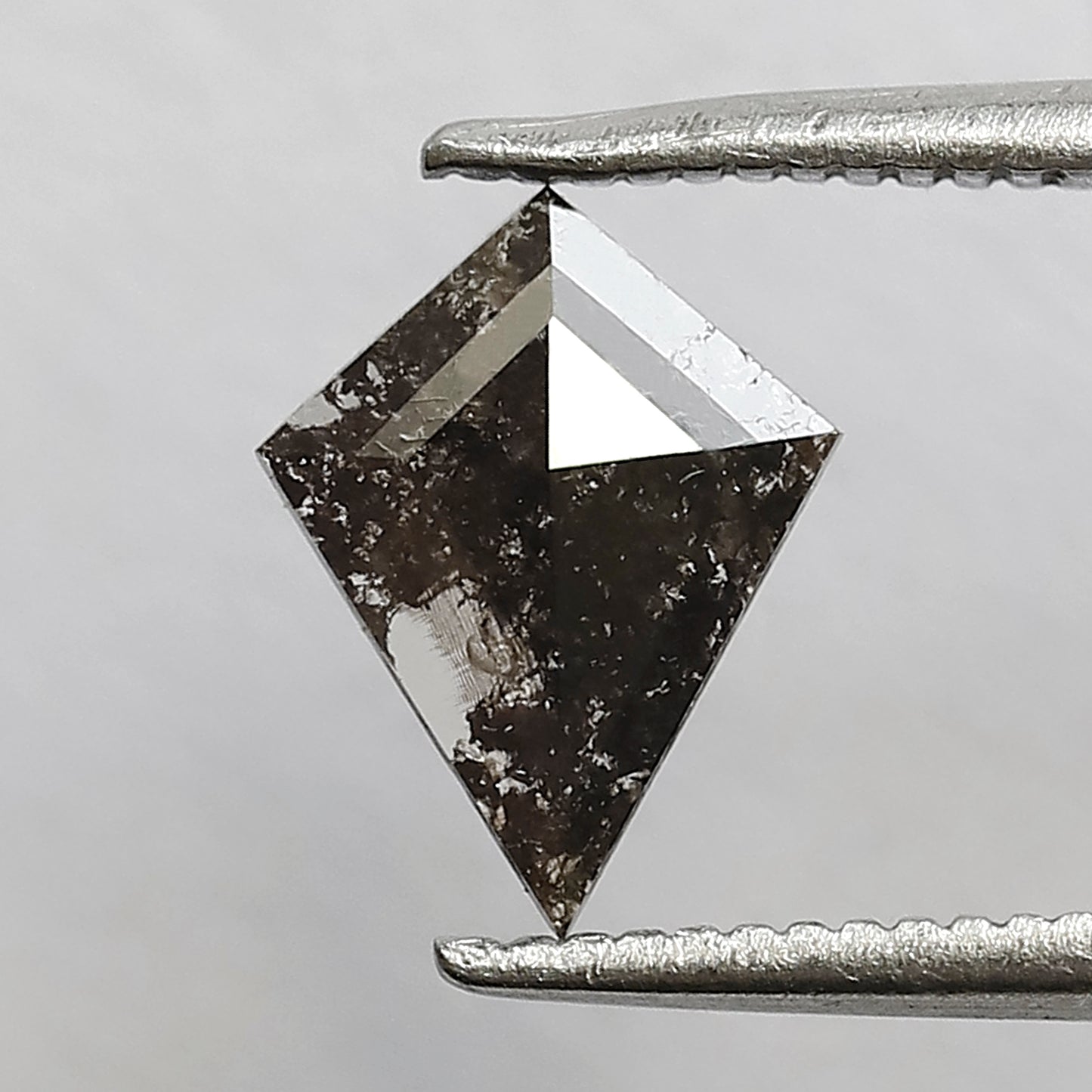 0.49 CT Translucent Kite Shape Natural Diamond, 8.80 x 6.80 mm Gray Black Salt and Pepper Loose Diamond