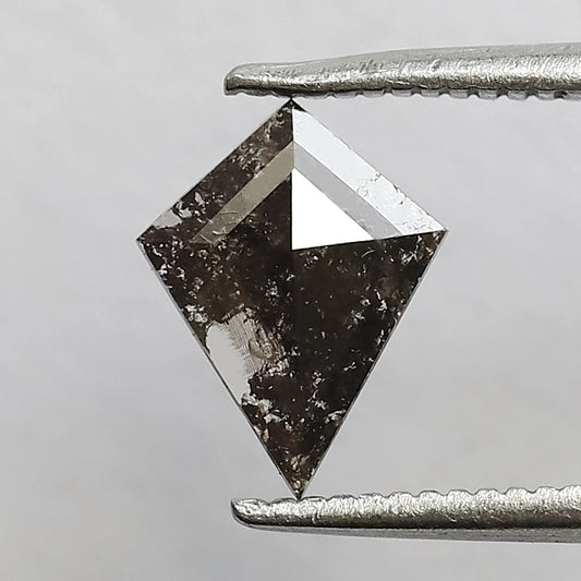 0.49 CT Translucent Kite Shape Natural Diamond, 8.80 x 6.80 mm Gray Black Salt and Pepper Loose Diamond