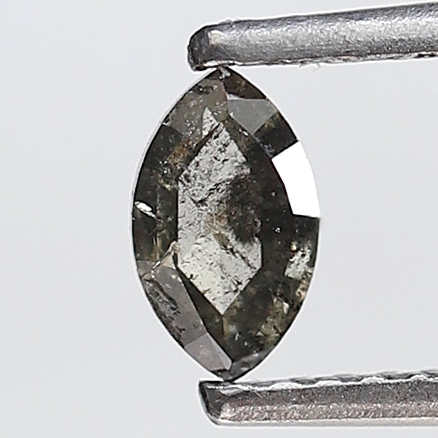 0.30 CT 5 MM Marquise Shape Salt and Pepper Diamond Grey Black Color Natural Loose Diamond
