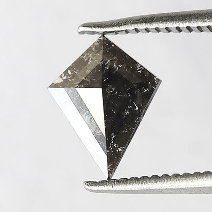 0.49 CT Translucent Kite Shape Natural Diamond, 8.80 x 6.80 mm Gray Black Salt and Pepper Loose Diamond