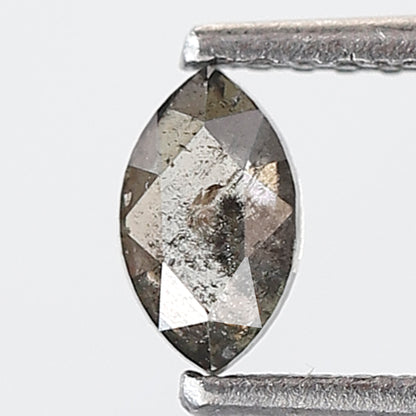 0.30 CT 5 MM Marquise Shape Salt and Pepper Diamond Grey Black Color Natural Loose Diamond