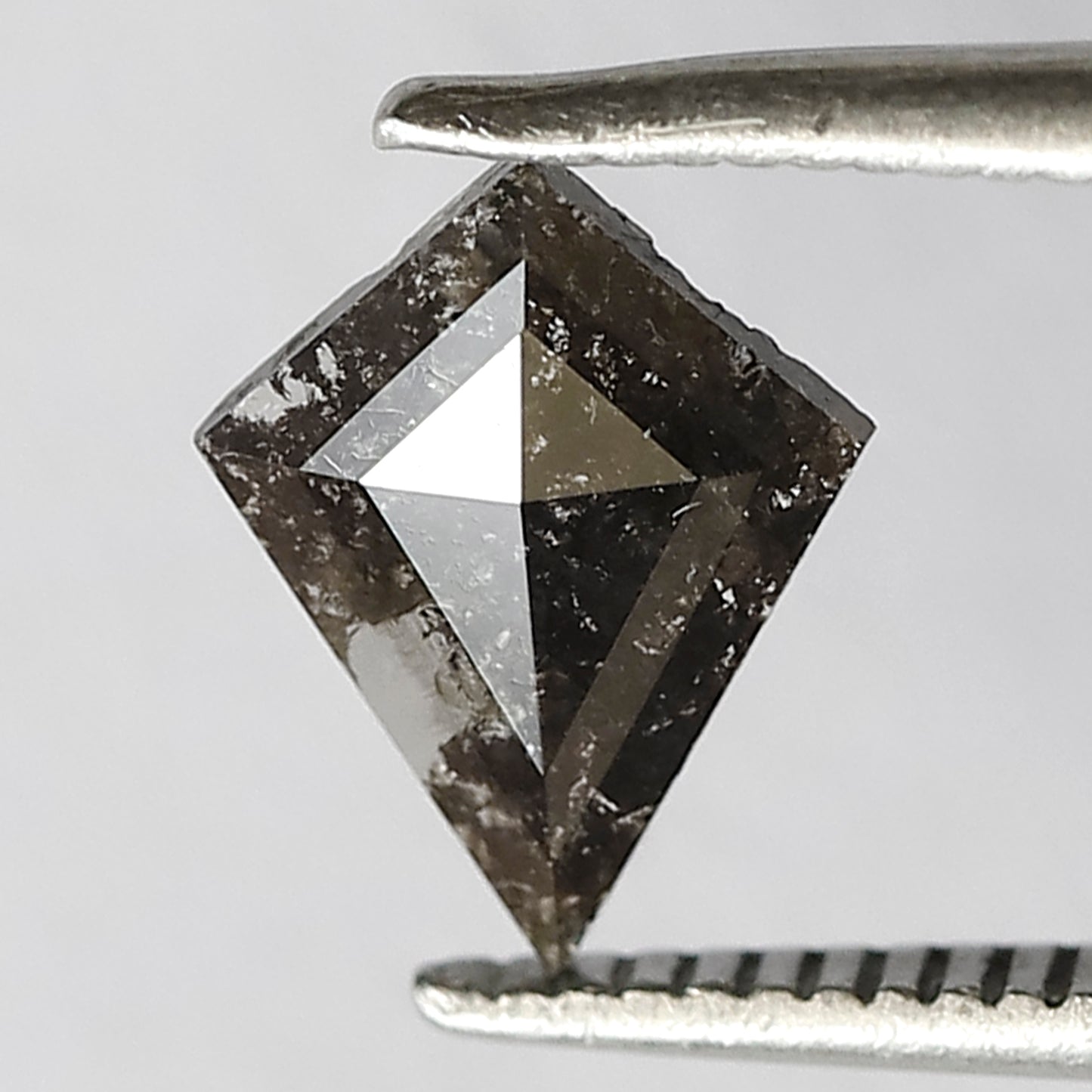 0.49 CT Translucent Kite Shape Natural Diamond, 8.80 x 6.80 mm Gray Black Salt and Pepper Loose Diamond