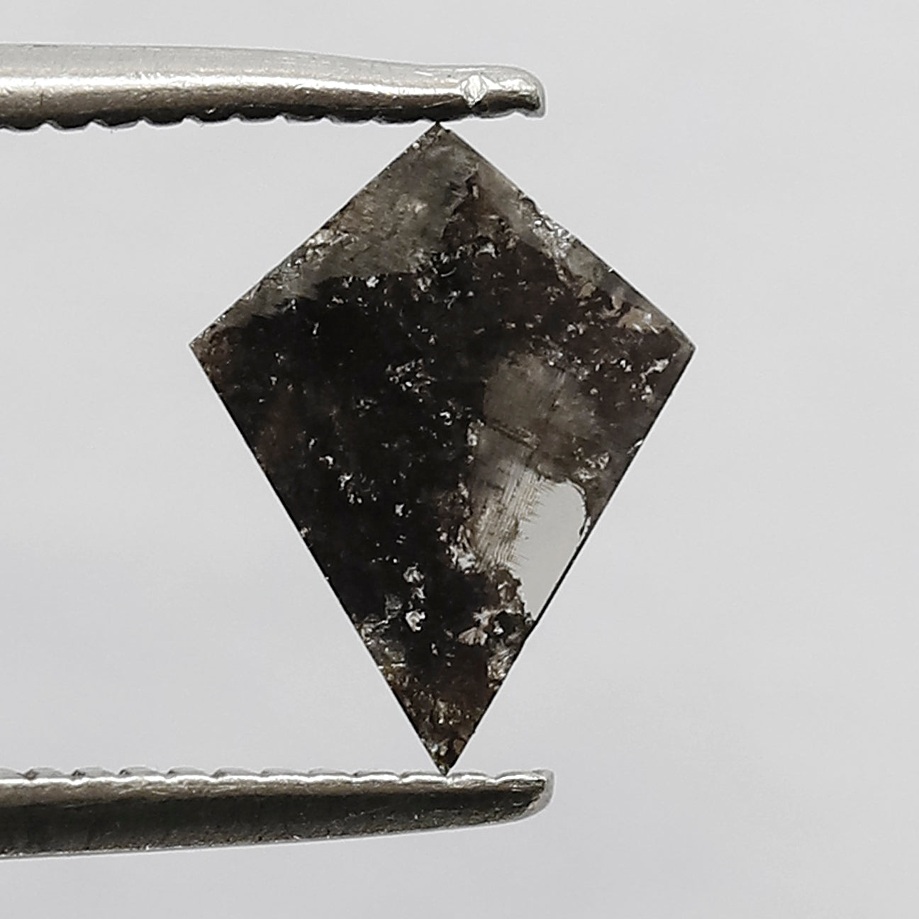 0.49 CT Translucent Kite Shape Natural Diamond, 8.80 x 6.80 mm Gray Black Salt and Pepper Loose Diamond