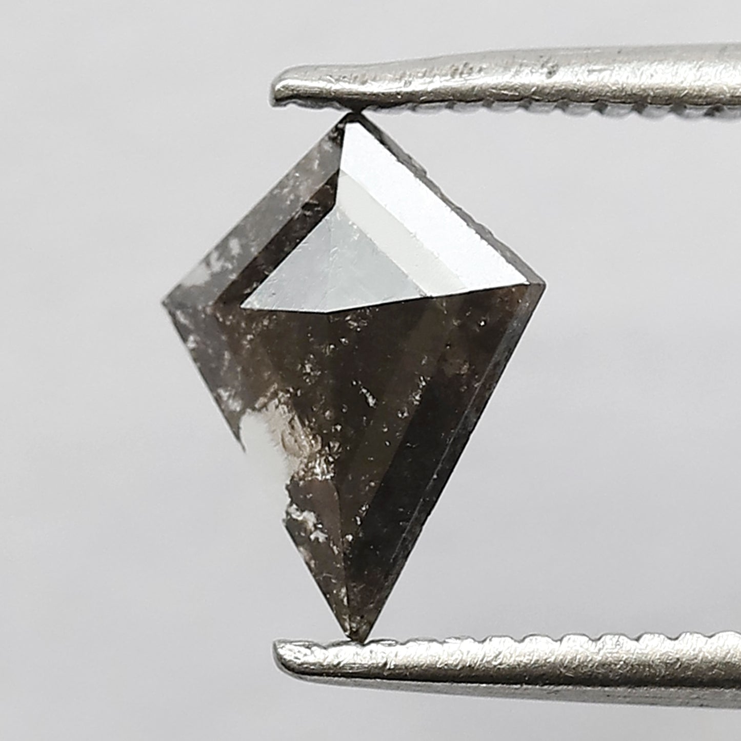 0.49 CT Translucent Kite Shape Natural Diamond, 8.80 x 6.80 mm Gray Black Salt and Pepper Loose Diamond