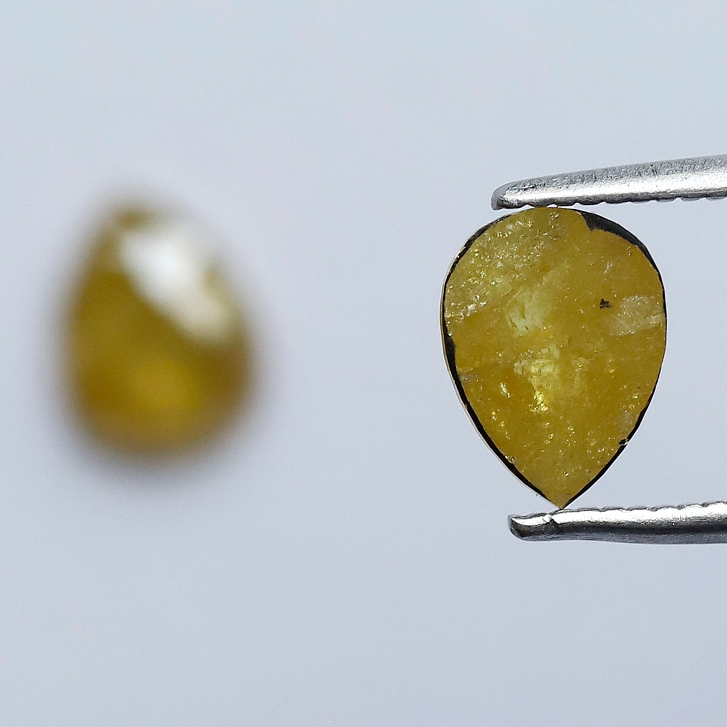 1.59 Ct Pear Loose Diamond Pair | Natural Yellow Rustic Diamonds | 7.50 x 5.70 mm Stud Earrings Stones