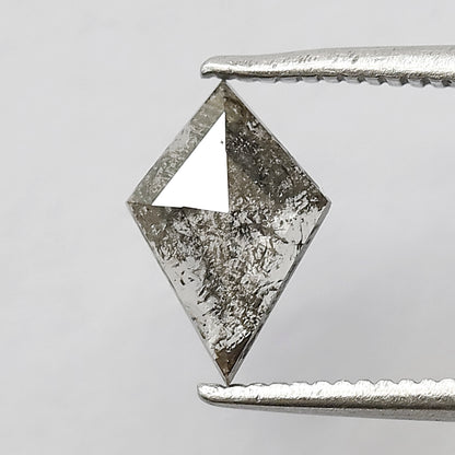 Natural Kite Shape Gray Black Diamond 0.53 CT, Earth Mined Translucent Loose Diamond for Jewelry Making