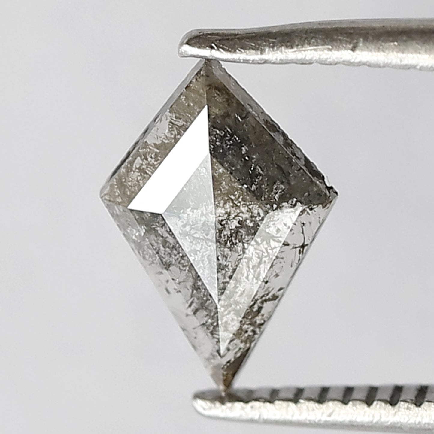 Natural Kite Shape Gray Black Diamond 0.53 CT, Earth Mined Translucent Loose Diamond for Jewelry Making