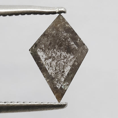 Natural Kite Shape Gray Black Diamond 0.53 CT, Earth Mined Translucent Loose Diamond for Jewelry Making