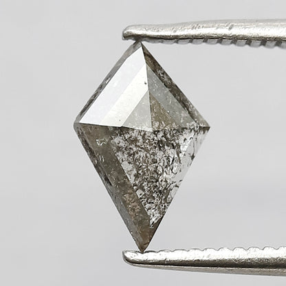 Natural Kite Shape Gray Black Diamond 0.53 CT, Earth Mined Translucent Loose Diamond for Jewelry Making